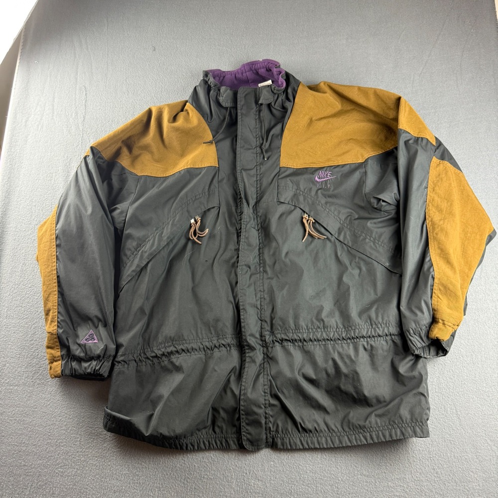 Vintage Nike ACG Jacket Men's L Black Brown Storm FIT All Conditions Gear Tech